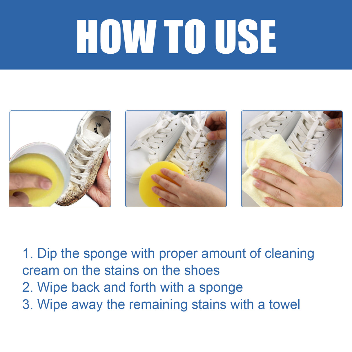Multi-purpose Decontamination Cream, Small White Shoes Sofa Leather Cleaning Stain Yellow Edge Multi-purpose Cleaning Cream - V.I.P Digital Presence