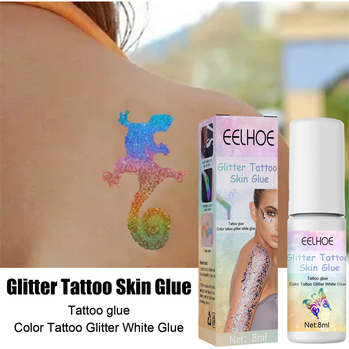 Flash Tattoo Skin Glue Painting Eye Makeup Glitter Glitter Face Body Skin Tattoo Glue - V.I.P Digital Presence