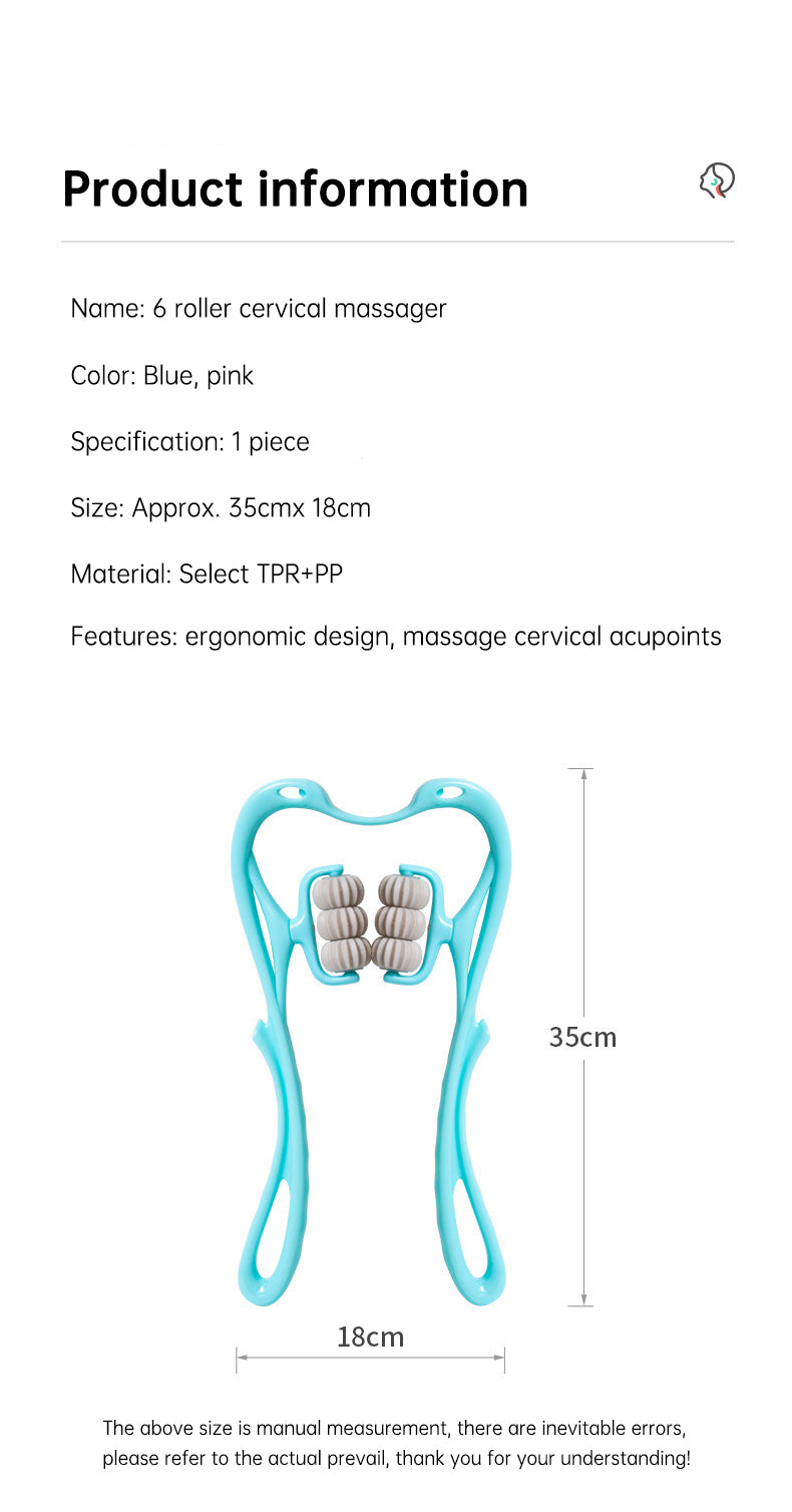 Plastic Pressure Point Therapy Neck Massageador Massagem Relieve Hand Roller Neck Massager for Neck Shoulder Trigger Point - V.I.P Digital Presence