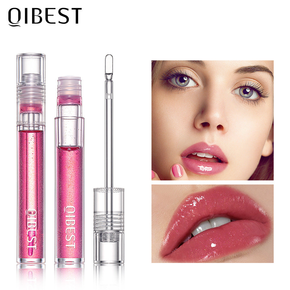 QIBEST Water Light Lip Gloss Mirror Glass Lip Glaze Moisturizing Moisturizing Water Light Lip Gloss Not Easy To Fade Transparent Lip Gloss - V.I.P Digital Presence