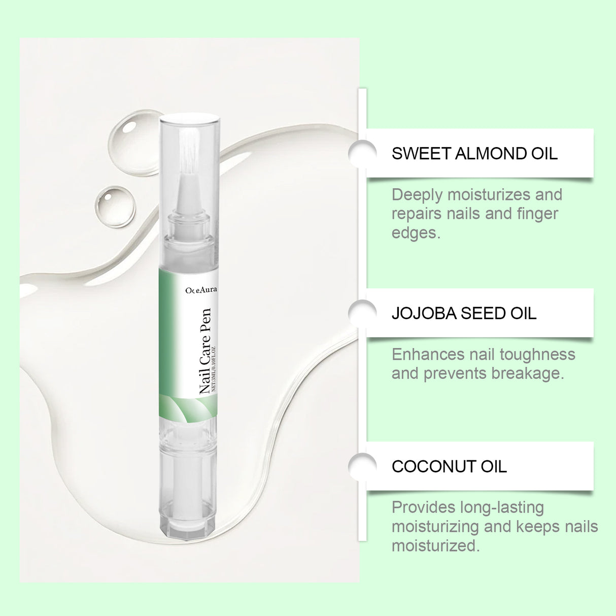 Oceaura Nail Care Solution, Gentle Moisturizing, Cleaning, Anti-Cracking, Peeling, Hydrating And Moisturizing Hand And Foot Care - V.I.P Digital Presence