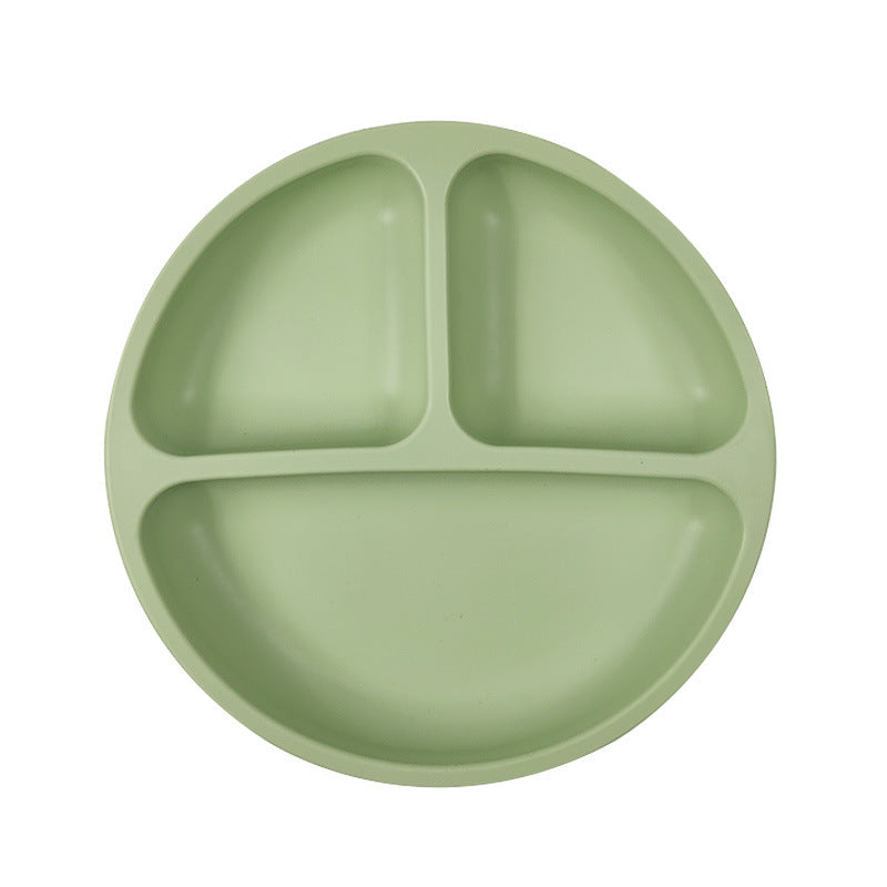 Children's Silicone Dinner Plate Infant Feeding Tableware Set Baby's Complementary Food Division Big Suction Cup Smiling Face Silicone Dinner Plate - V.I.P Digital Presence