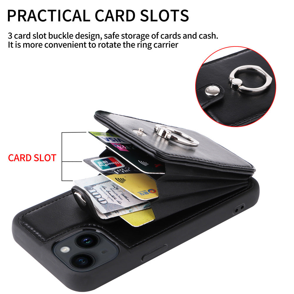 Suitable for iPhone 14 wallet phone case Apple 13 Promax flip cover protective case accordion card insertion phone leather case - V.I.P Digital Presence