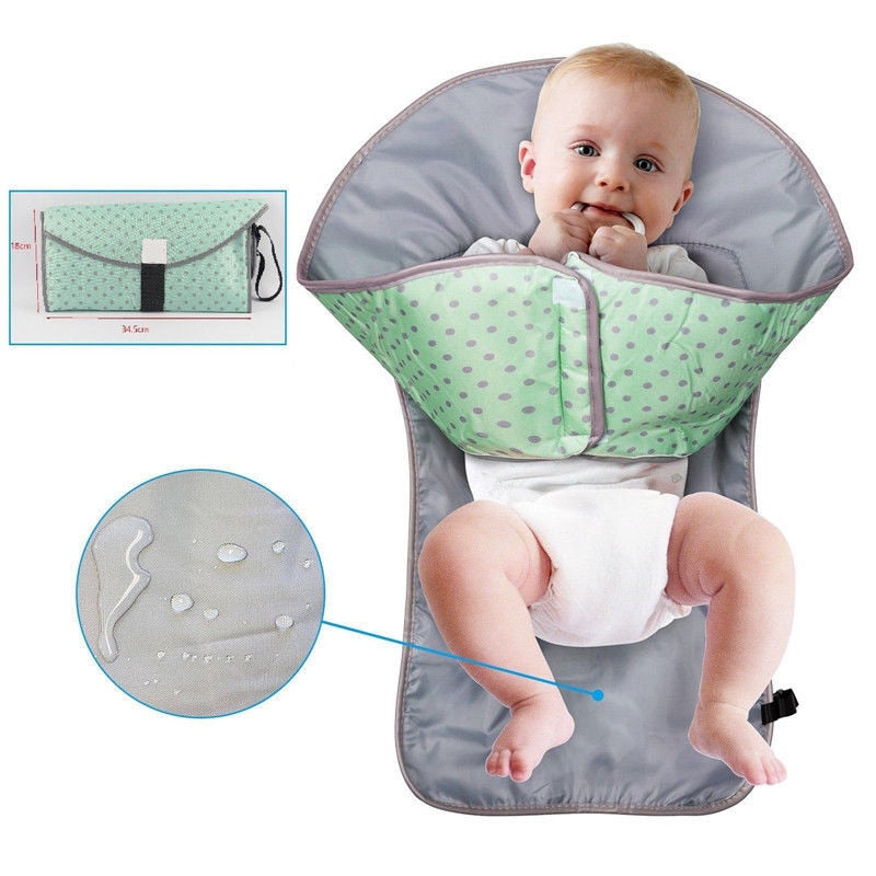 3-in-1 Multifunctional Portable Infant Baby Foldable Urine Mat Waterproof Nappy Bag Diaper Changing Cover Pad Travel Outdoor
