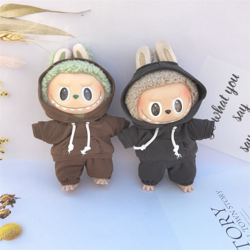 17cm Vinyl Macaron Plush Keychain Pulling Cloth Pendant Labubu Doll for Hoodie Pants Set - V.I.P Digital Presence