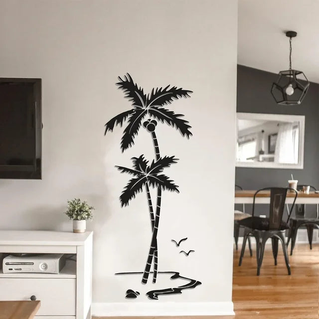 3D Coconut Tree Acrylic Mirror Wall Sticker For Children's Room Dining Room Living Room DIY TV Wall Background Home Decoration - V.I.P Digital Presence