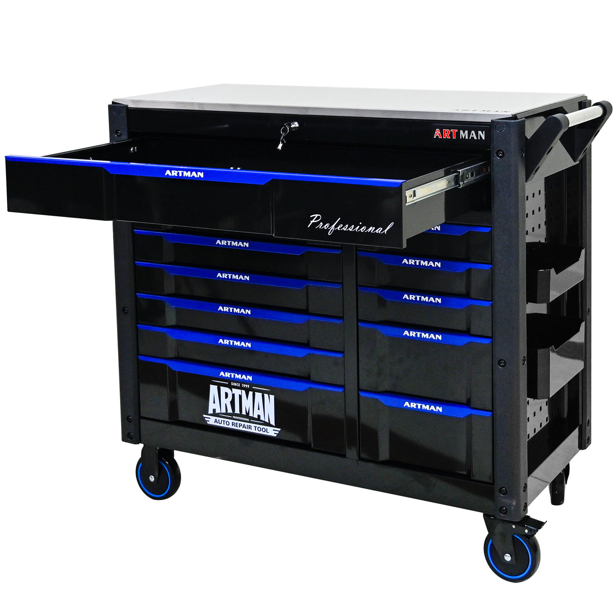 12-Layer Drawer Multi-Purpose Tool Car, With Wheels, Iron Top - V.I.P Digital Presence