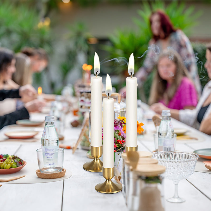 8 pieces of gold candle holder metal conical candle holder - V.I.P Digital Presence