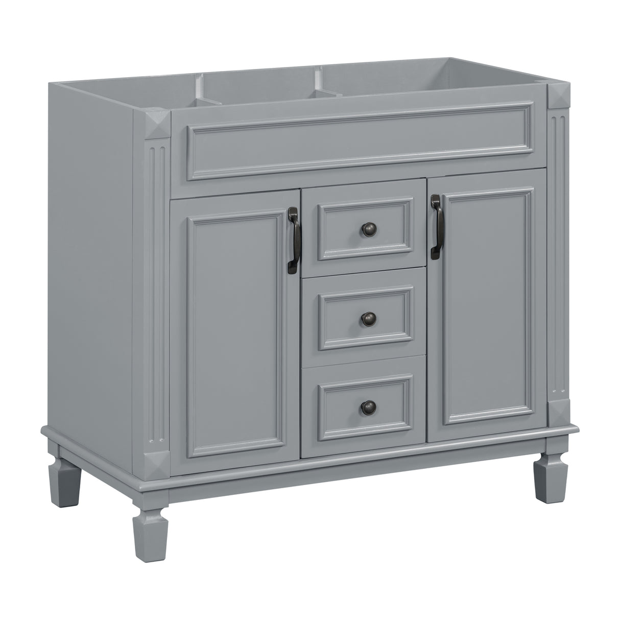 36'' Bathroom Vanity without Top Sink Cabinet only Modern Bathroom Storage Cabinet with 2 Soft Closing Doors and 2 Drawers - V.I.P Digital Presence