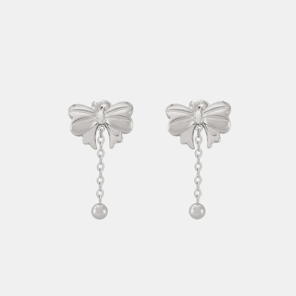 Titanium Steel Bow Earrings - V.I.P Digital Presence