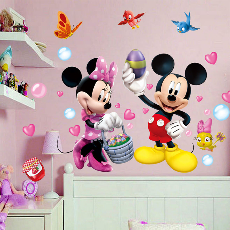 Mickey Minnie Decorative Painting Children's Room Background Wall Mickey Mouse Wall Sticker - V.I.P Digital Presence