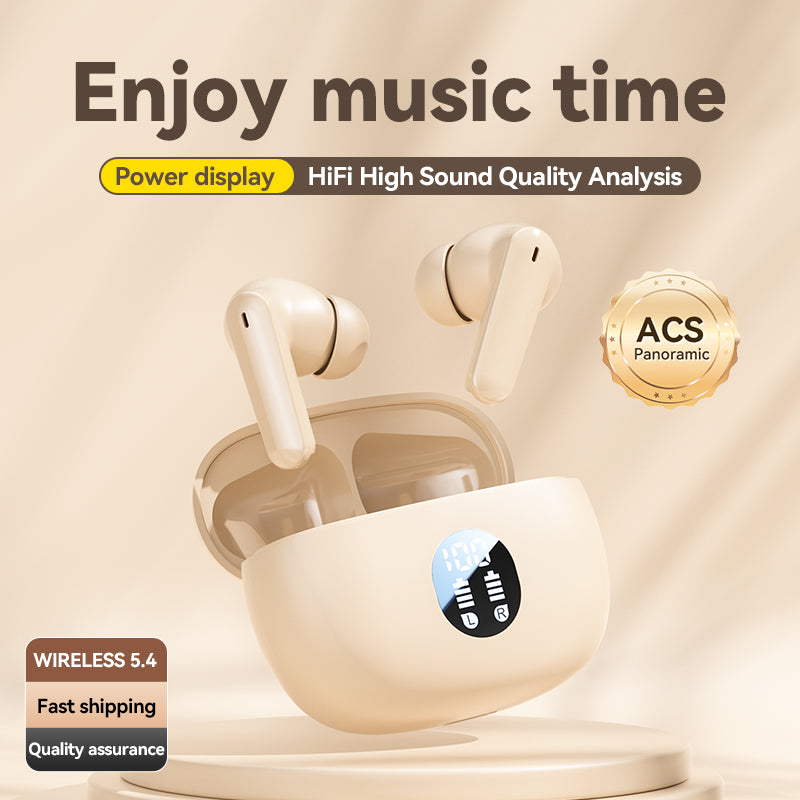 M69 Wireless Bluetooth Earphones In Ear Mini Long Range Sports Noise Reduction Universal Digital Display Earphones - V.I.P Digital Presence