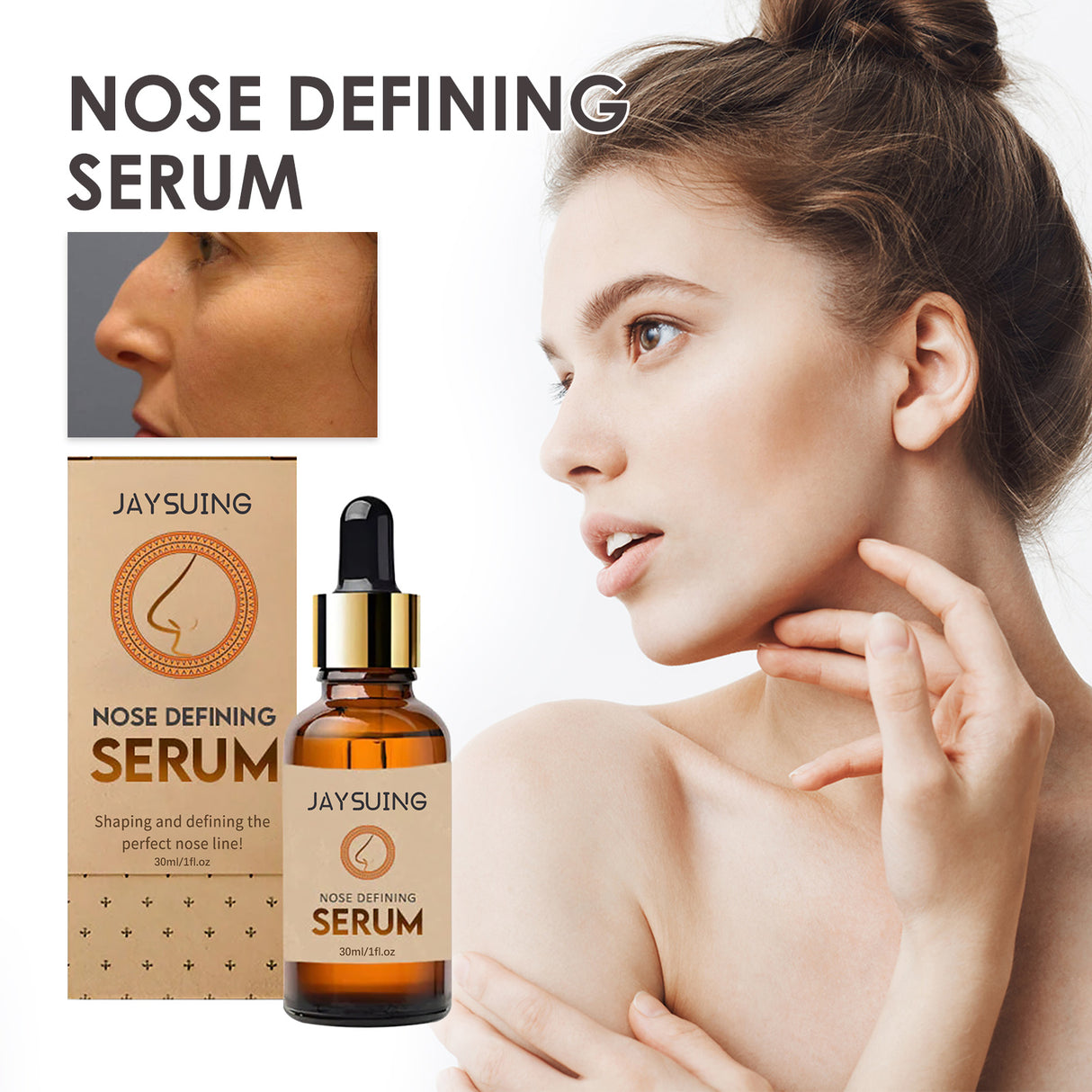 Nose Setting Serum, Nose Firming Massage Nose Straightening And Lifting Nose Bridge Beauty Nose Serum