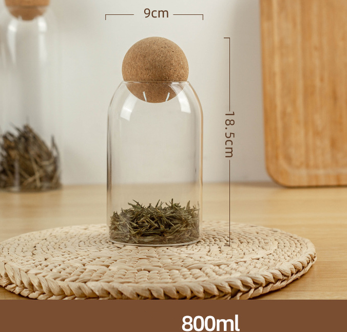 Food Storage Glass Jar with Wood Lid Ball Clear - V.I.P Digital Presence