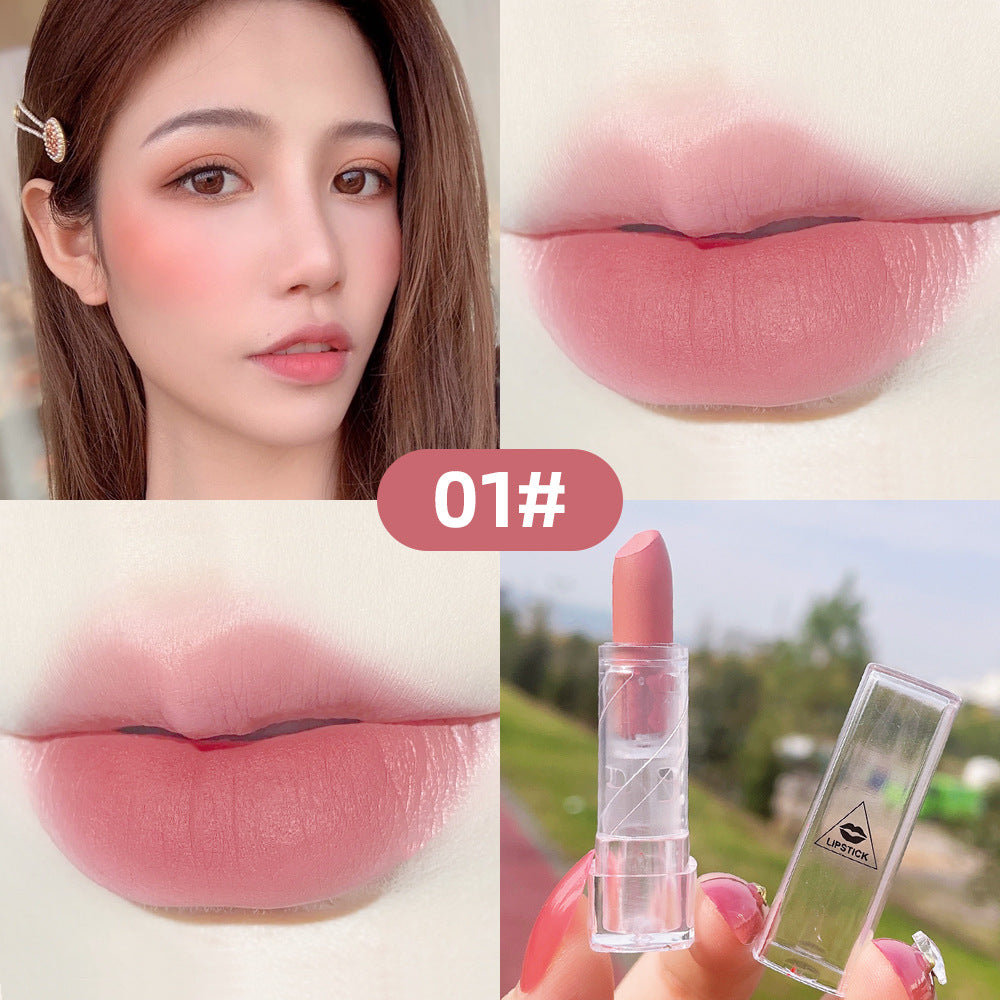 Transparent Shell Lipstick Matte Peach Pink Student Model Plain White Lipstick Sample Lipstick - V.I.P Digital Presence
