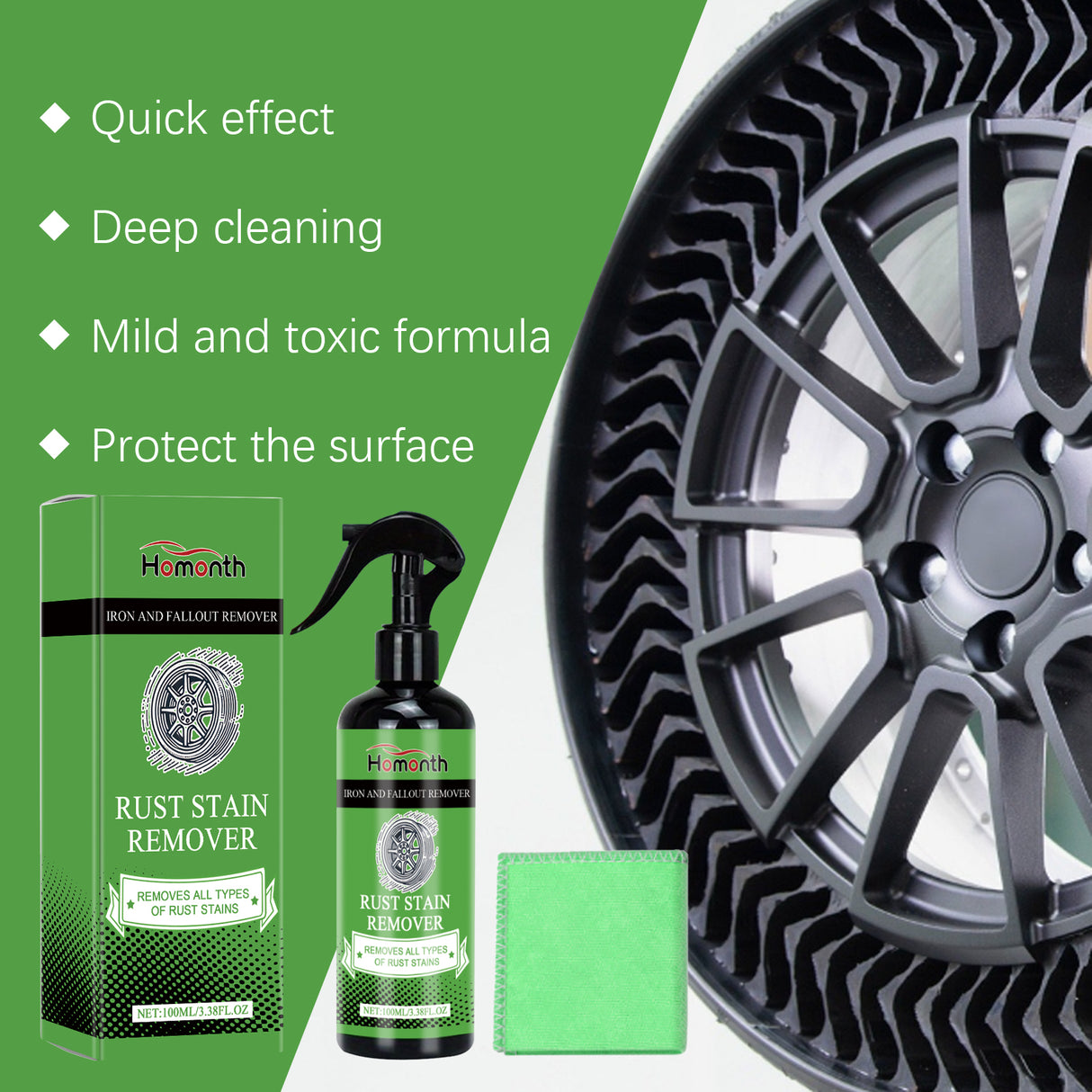 Wheel Hub Rust Removal Spray Car Wheel Cleaning Decontamination Rust Renovation Polishing Maintenance - V.I.P Digital Presence