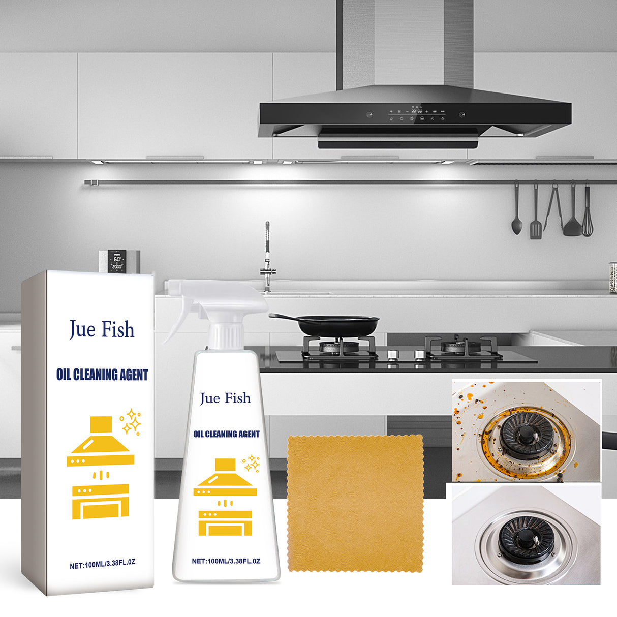 Oil Cleaning Agent, Kitchen Heavy Oil Cleaning Range Hood Oil Household Cleaning Decontamination Clean - V.I.P Digital Presence