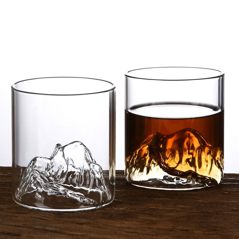 Mountain viewing cup China-Chic style glass transparent household tea cup hot water resistant cup creative Fuji Mountain Tibetan Cup - V.I.P Digital Presence