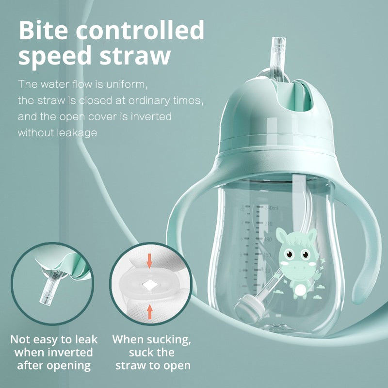 Baby bottles Drinking Cup Feeding Bottle Wide-Caliber Multifunctional Drinking Milk Drinking Water Dual-use Bottle BPA Free - V.I.P Digital Presence