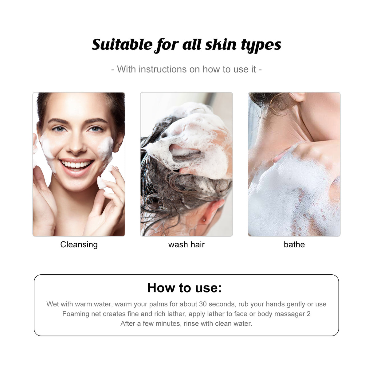 Facial Cleansing Soap Face Gentle Cleansing Body Back Acne Care Skin Bath Soap - V.I.P Digital Presence