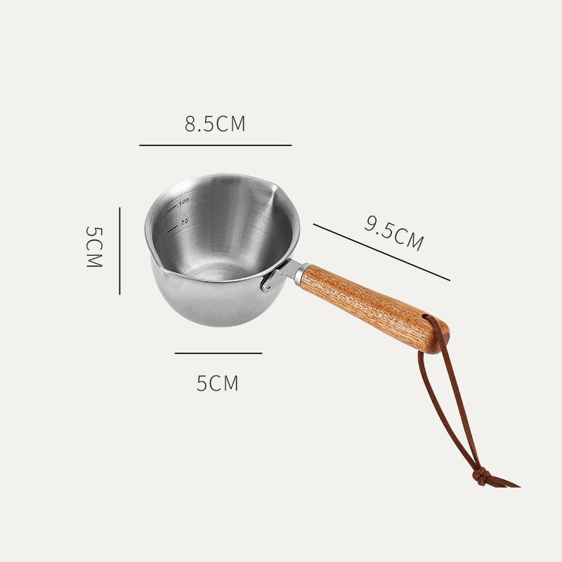 Stainless steel oil splashing small pot, three-layer steel mesh red hot oil small pot, mini milk pot, oil pouring, oil tapping, oil pouring special artifact - V.I.P Digital Presence