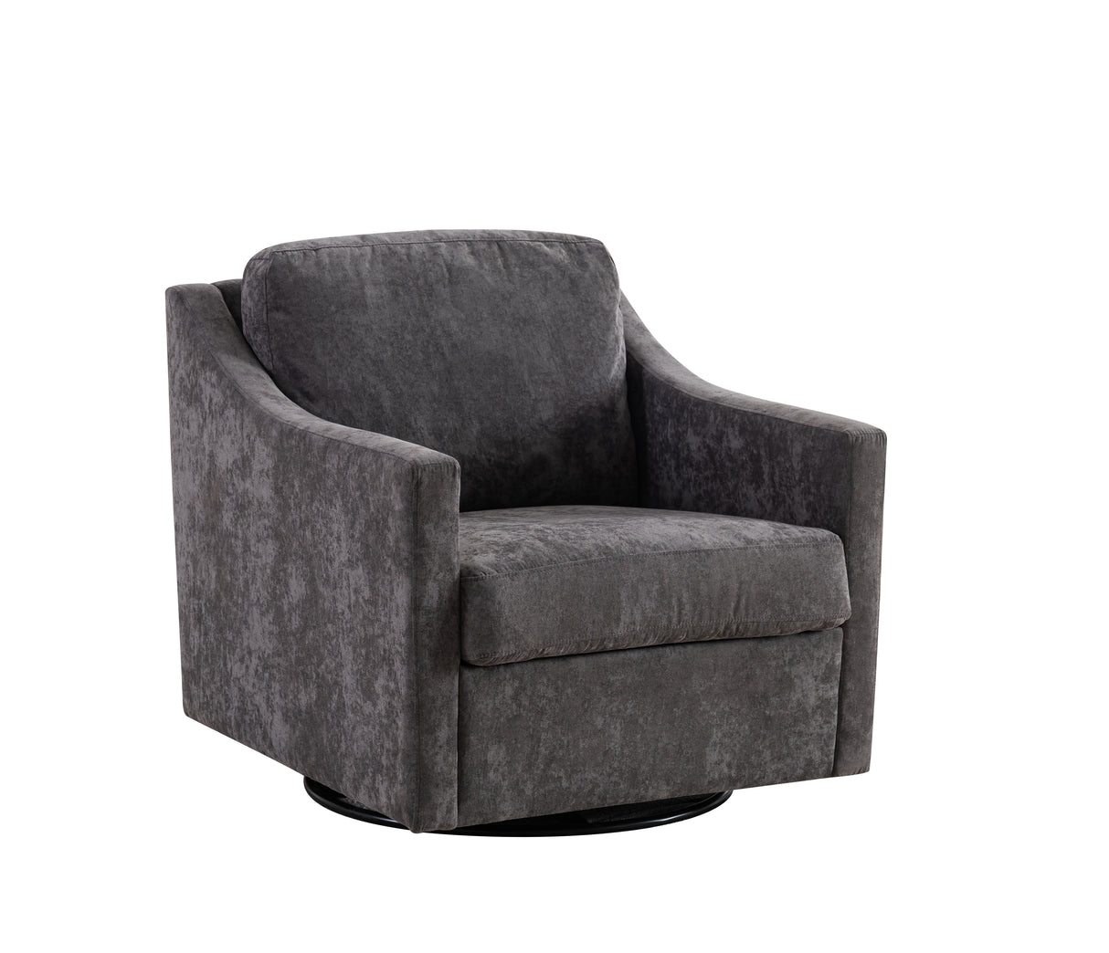 Large swivel chair, soft cushion armchair, modern chair, skin friendly gradient linen fabric, comfortable sitting gray