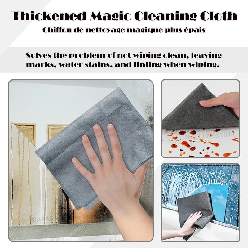1-10PCS Magic Cleaning Cloths Reusable Microfiber Washing Rags Car Window Mirror Wipe Towels Rag Household Kitchen Clean Tools - V.I.P Digital Presence