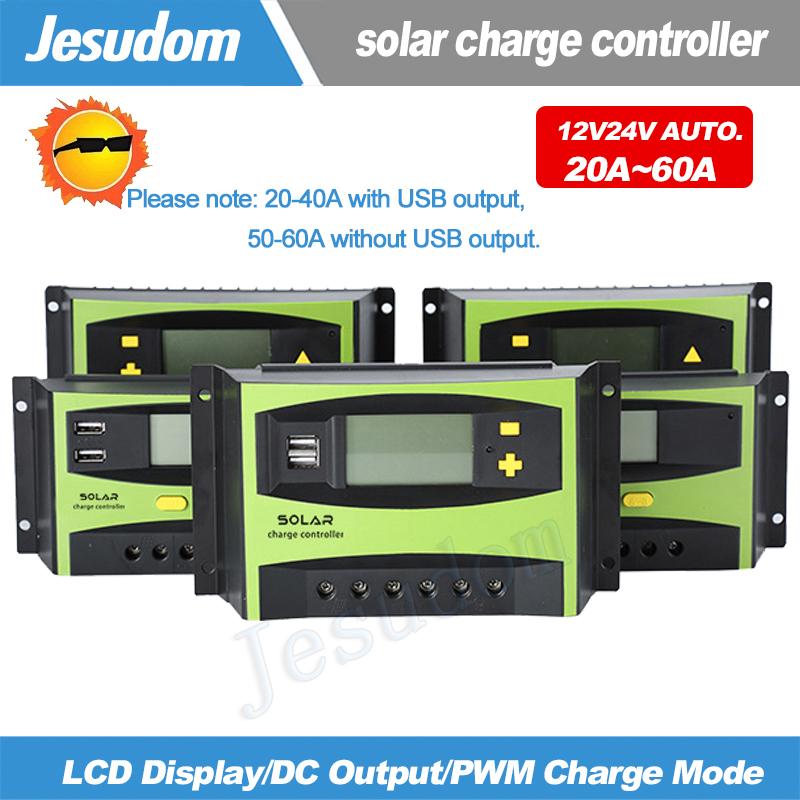 12V 24V 60A 50A 40A 30A Solar Controller with LCD Function Dual USB 5VDC Output Solar Panel Battery Charge Regulator - V.I.P Digital Presence