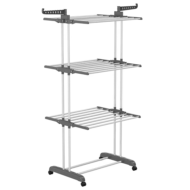 Folding Clothes Rack with Drying and Storage Functions for Bedroom, Ideal for Hanging Coats and Garments - V.I.P Digital Presence