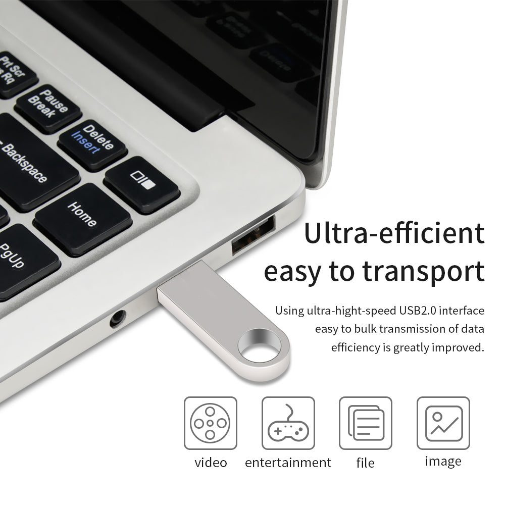 Usb flash drive 32 GB 3.0 metal pen drive 64GB pendrive 16GB 8GB 4GB 128GB silver key flash drive waterproof custom NO logo - V.I.P Digital Presence