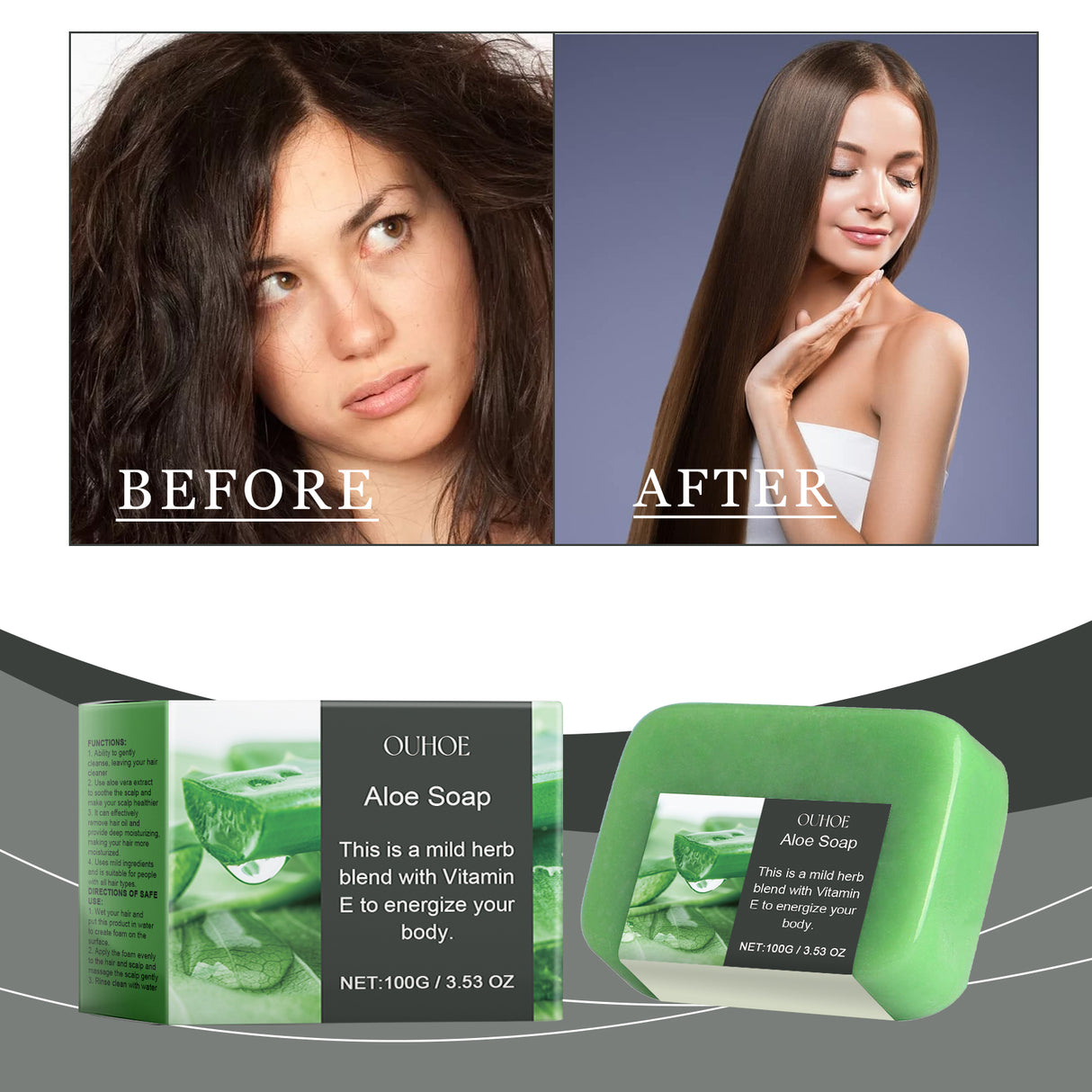 Hair Soap With Aloe Vera Essential Oil Cleans Scalp And Nourishes Hair With Refreshing, Fluffy And Smooth Hair Care Soap - V.I.P Digital Presence