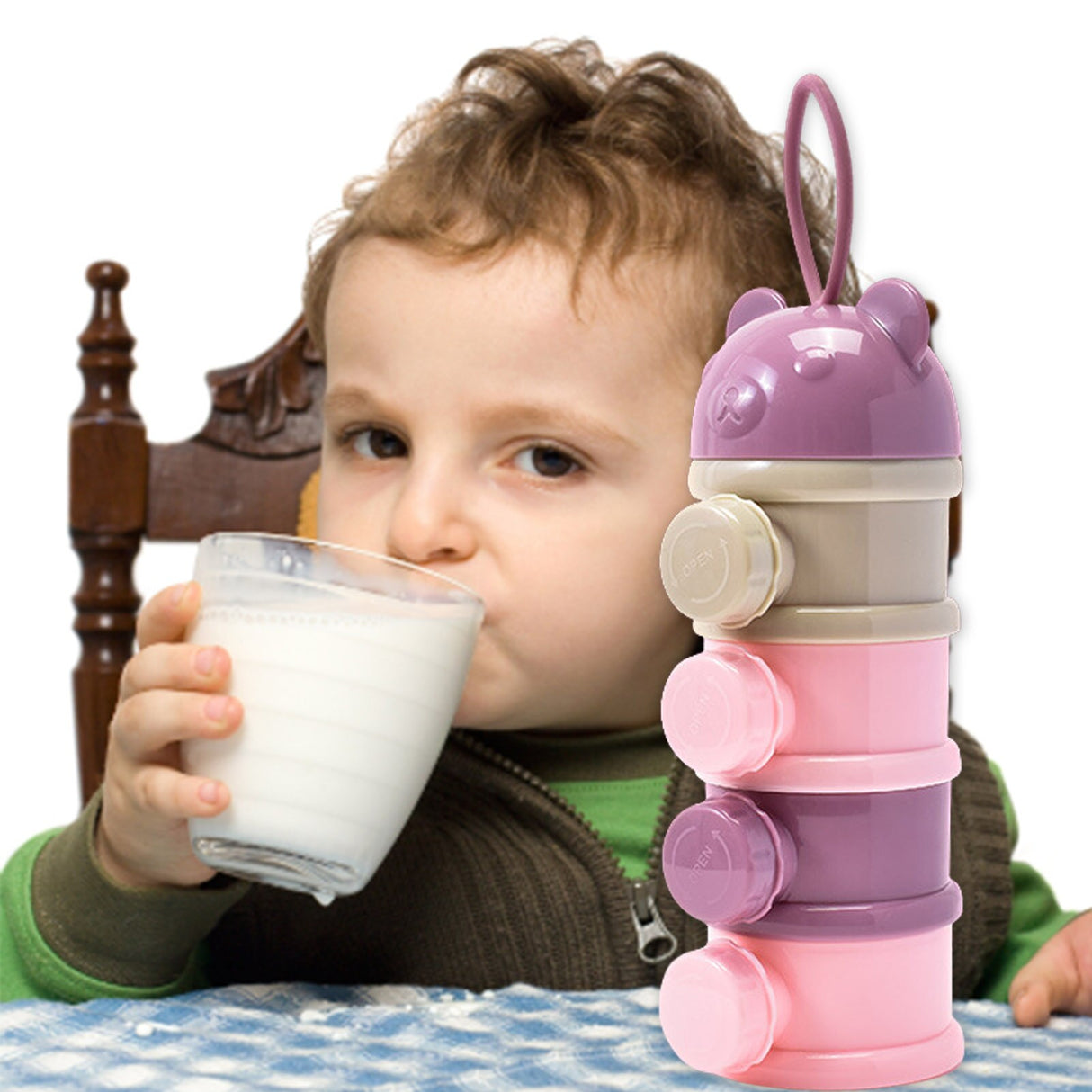 4 Layers Formula Container Large-capacity Baby Formula Dispenser Infant Milk Powder Storage Box Food Container Snack Cups - V.I.P Digital Presence