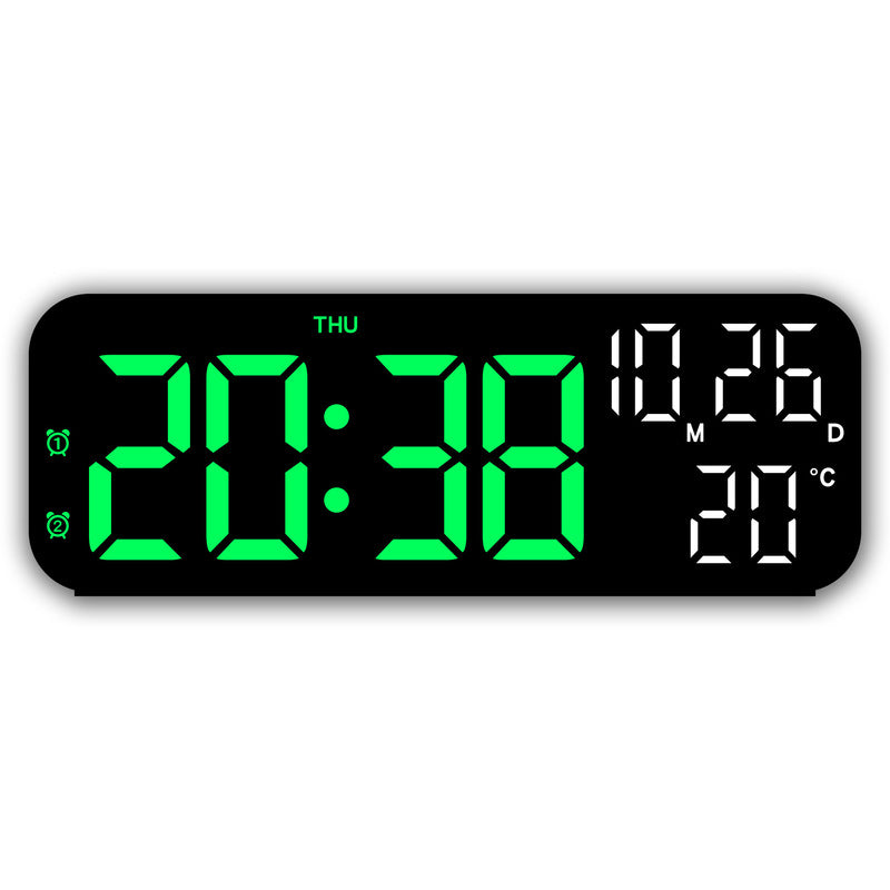 Digital Alarm Clock with Temp, Date, Week. Night Mode. Voice - controlled. 12/24H LED - V.I.P Digital Presence