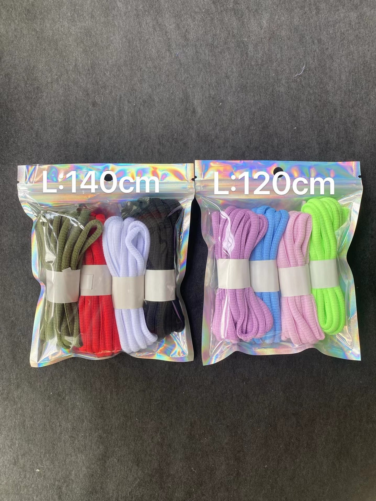 8 pairs of 8-color shoelaces - semi-circular - V.I.P Digital Presence