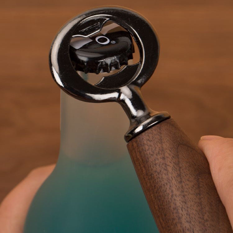 Bottle opener bottle opener beer beverage soda black walnut solid wood handle home personality creative bottle opener artifact - V.I.P Digital Presence