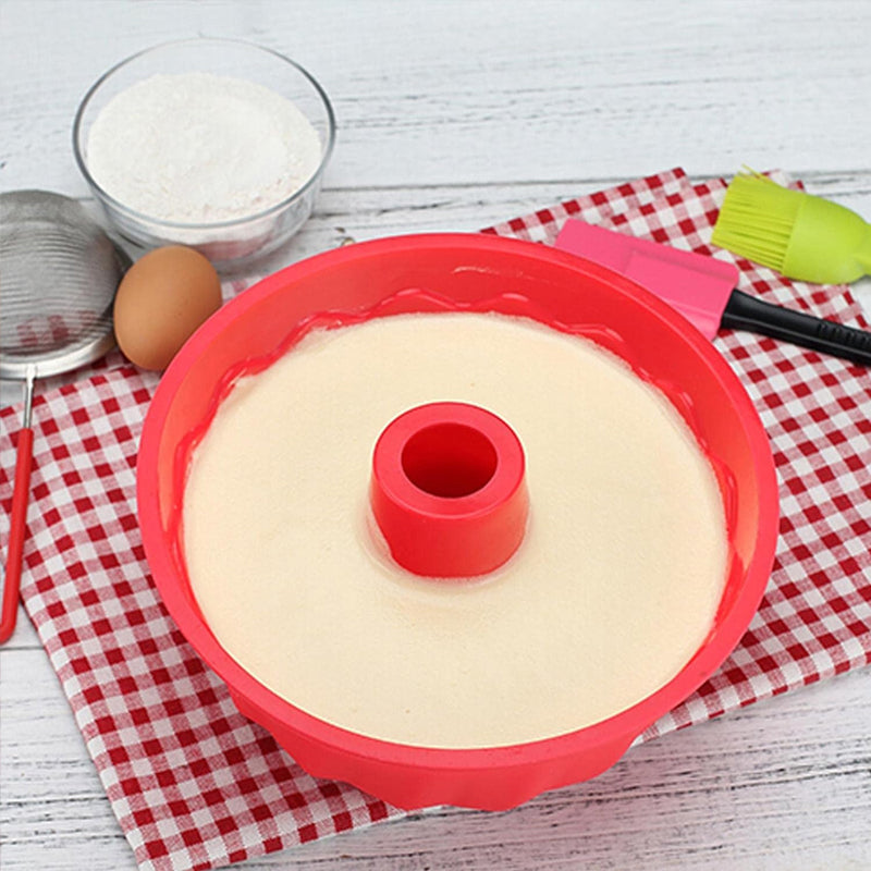 10-inch Non-Stick Silicone Bundt Pan - Multipurpose Baking Mold for Cakes, Jello & Gelatin - V.I.P Digital Presence