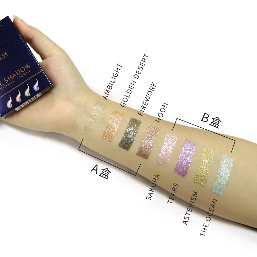 QIBEST Smoke Tube Eye Shadow Set Diamond Pearl Liquid Eye Shadow Shining Bright Eye Shadow Liquid - V.I.P Digital Presence