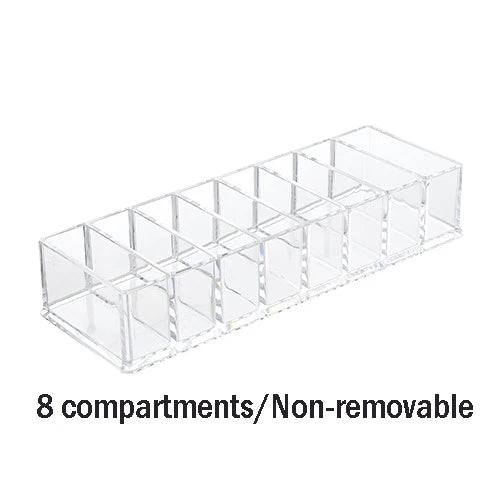 Household Transparent Divided Cosmetic Storage Box Sorting and Detachable Plastic Desktop Storage Box - V.I.P Digital Presence