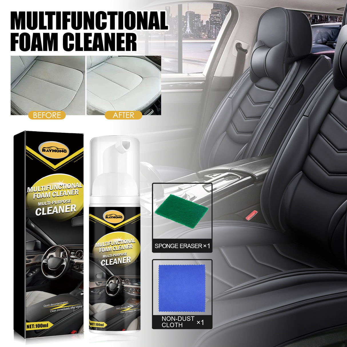 Car Interior Cleaner, Interior Instrument Panel Cleaning Maintenance Polishing Refurbished Multi-Functional Cleaner - V.I.P Digital Presence