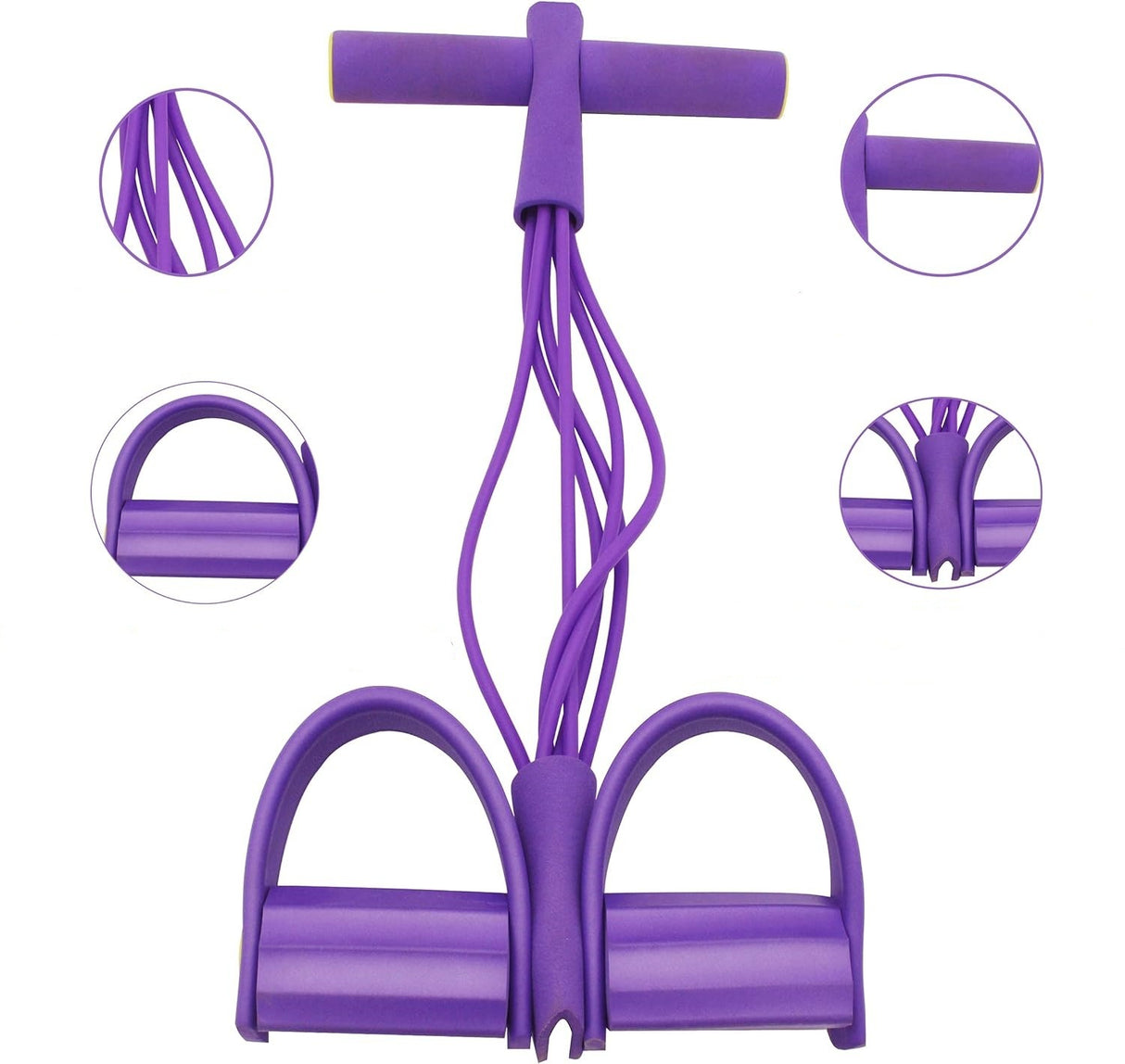 Six tube upgraded sit ups abdominal exercises yoga fitness tension rope multifunctional foot pedal stretcher - V.I.P Digital Presence