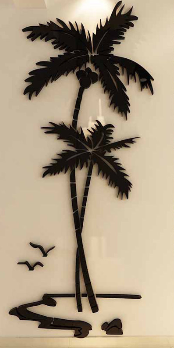 3D Coconut Tree Acrylic Mirror Wall Sticker For Children's Room Dining Room Living Room DIY TV Wall Background Home Decoration - V.I.P Digital Presence