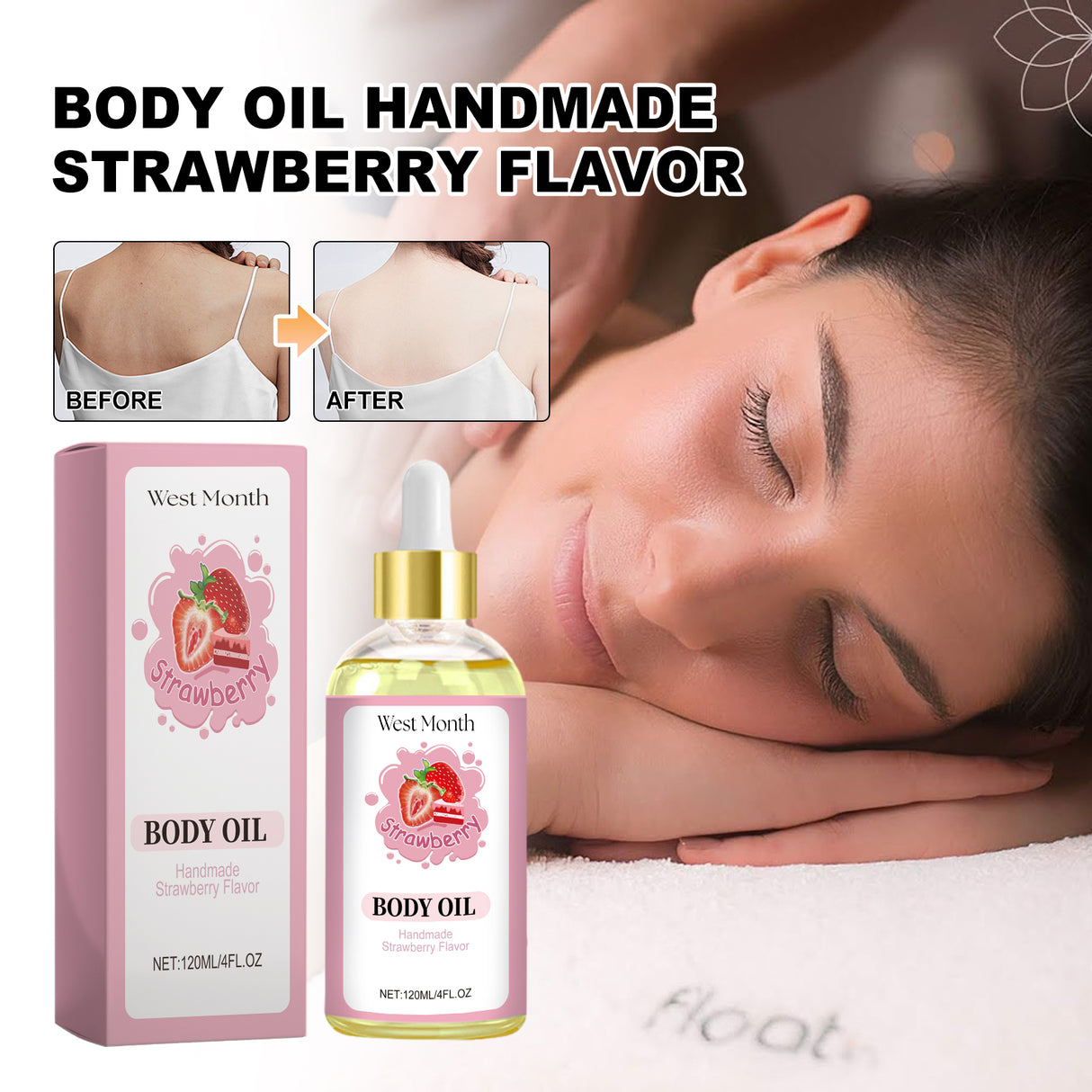 Strawberry Body Care Oil Moisturizes Tender And Firming Skin Full Body Massage Body Care - V.I.P Digital Presence