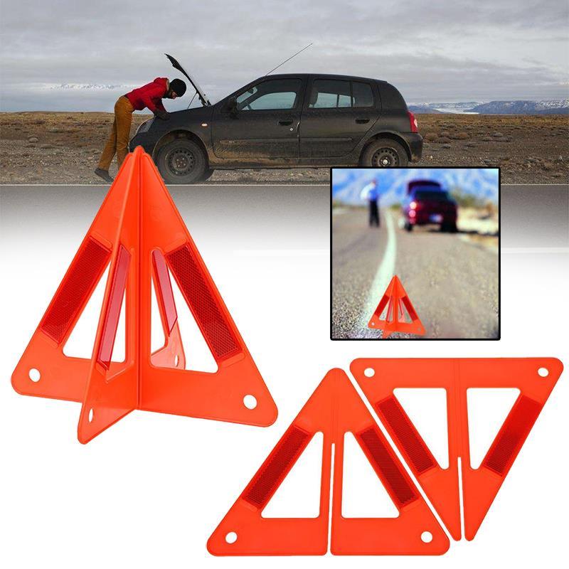 2Pcs Foldable Car Warning Triangle Safety Stop Breakdown Sign Board Emergency Reflective Flash Reflector - V.I.P Digital Presence