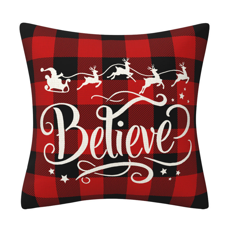 Black and red checkered car letter pillow cover, Amazon home sofa cushion cover, holiday pillow - V.I.P Digital Presence