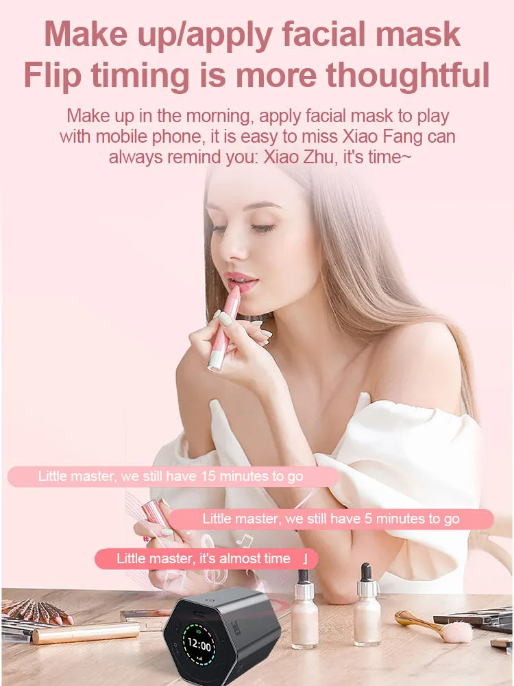 Hexagon Digital Clock Timer Magnetic Cubes Timer Kitchen Hexagon Flip Timer for Studying Cooking Exercising Easy To Use Magnetic - V.I.P Digital Presence