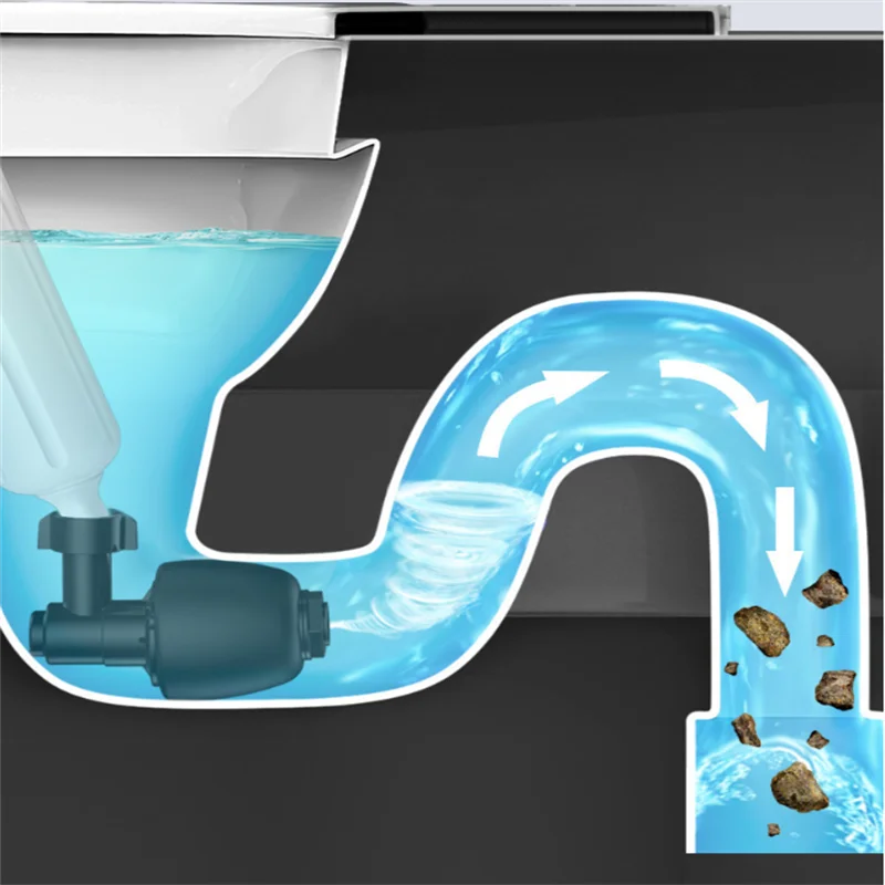 Toilet Dredge Sewer Household Artifact WC Pipeline Blockage Tool Suction High Pressure Pneumatic Pipe Dredger Unblocker - V.I.P Digital Presence