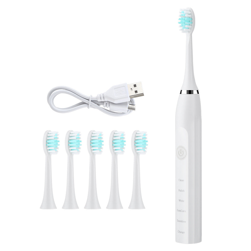 Smart Sonic Electric Toothbrush 5 Modes 4 Gears Tooth Cleaning Home USB Charging Adult Toothbrush Set - V.I.P Digital Presence