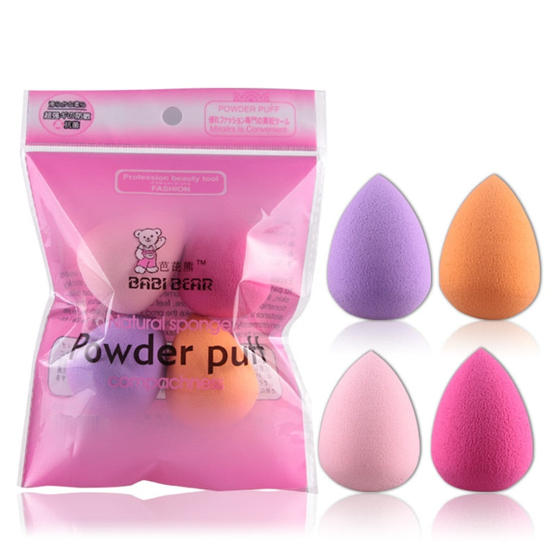 4Pcs/set Mini Beauty Soft Makeup Sponge Puff Face Nose Facial Foundation Base Liquid Powder Blending Drop Shape Cosmetic Tool - V.I.P Digital Presence