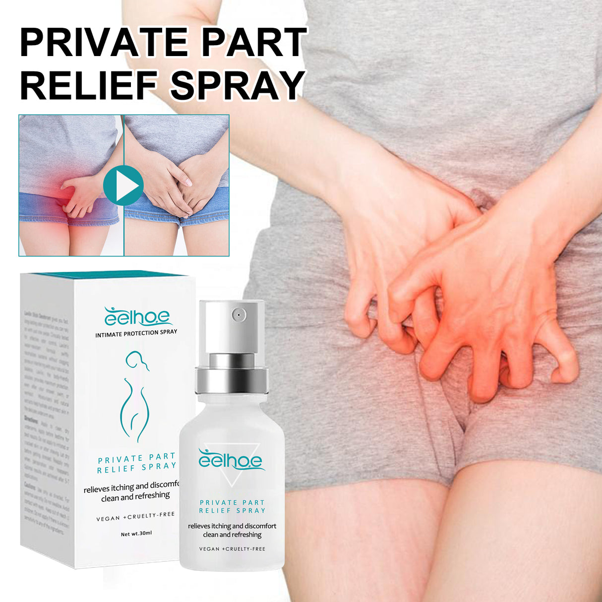 Feminine Care Spray Relieves Itching And Discomforts Clean Body Odor Gentle Care For Feminine Skin - V.I.P Digital Presence