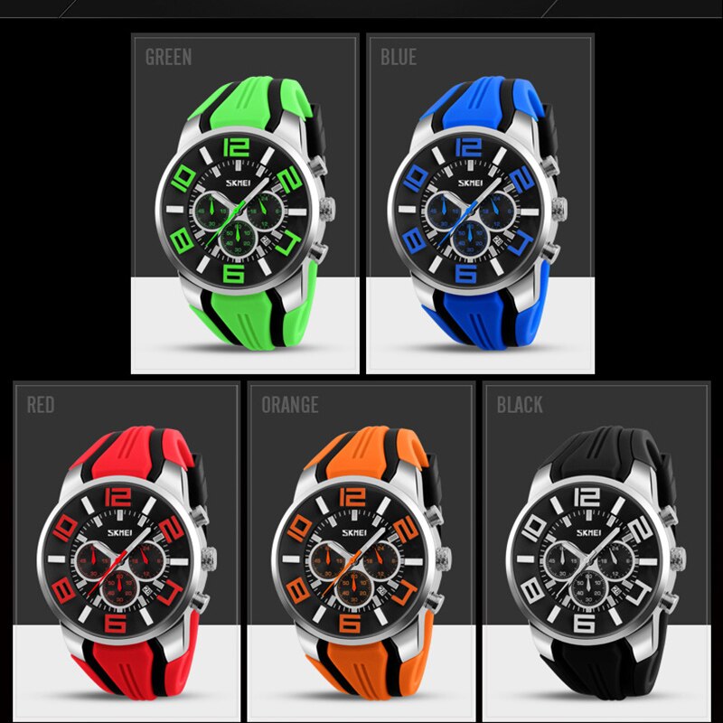 SKMEI 9128 Watches Men Luxury Brand Chronograph Men Sports Watches Waterproof Male Clock Quartz Men's Watch reloj hombre - V.I.P Digital Presence